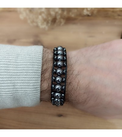 Doğal Terahertz(Titreşim Taşı) Bileklik - B-3489-1