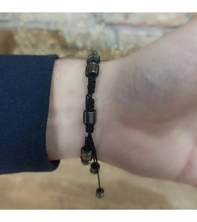 Kaplan Gözü makrome Bileklik - B-3499-1