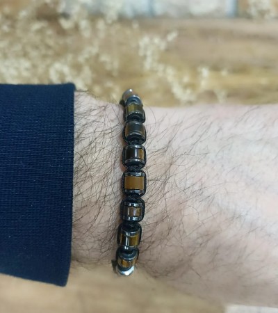 Kaplan Gözü makrome Bileklik - B-3499-1