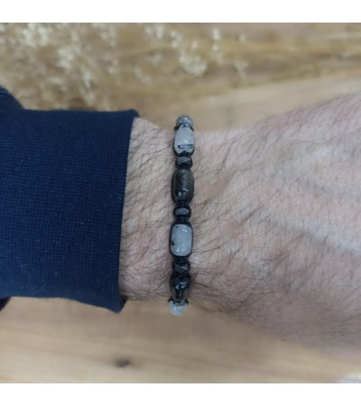 Rutilli Kuvars Makrome Bileklik - B-3500-1