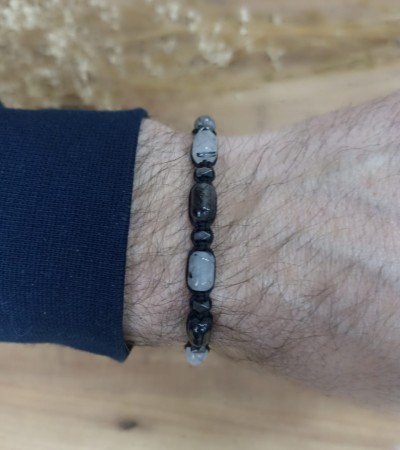 Rutilli Kuvars Makrome Bileklik - B-3500-1