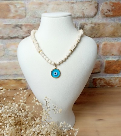 Doğal Havlit&Sedef Kolye  - K-3457-1 