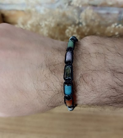 Erkek karma Makrome bileklik - B-3506-1