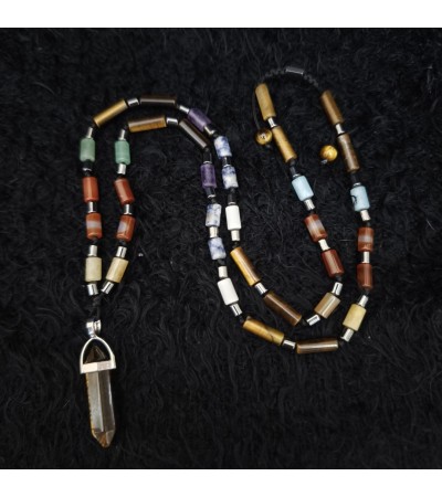 Doğal Taş Karma Kolye  - K-3482-1 