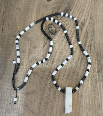 Doğal Taş Havlit Kolye  - K-3484-1 