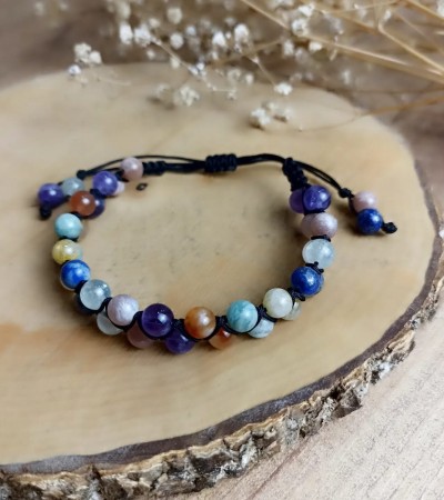 Çakra Taşlı Makrome Bileklik B-3560-1