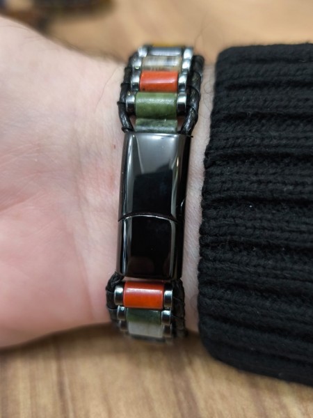 Doğal Taş Karma Koyu Ton Bileklik - B-3523-1